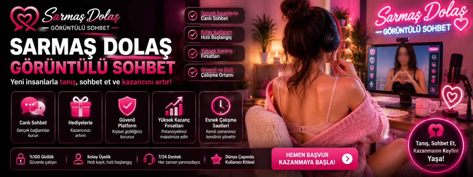 Sarmaş Dolaş Görüntülü Sohbet